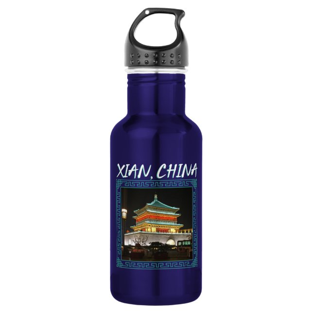 China's Ancient Xian Bell Tower 532 Ml Water Bottle (Front)
