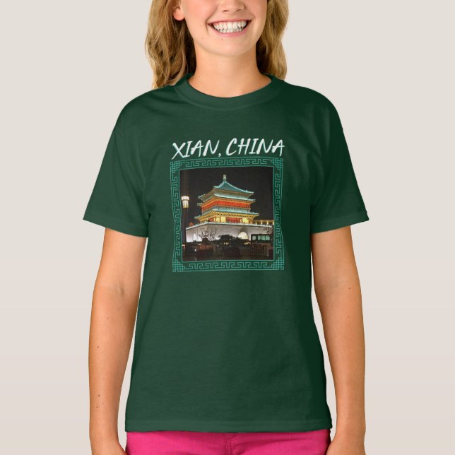 China's Ancient Xian Bell Tower T-Shirt (Front)