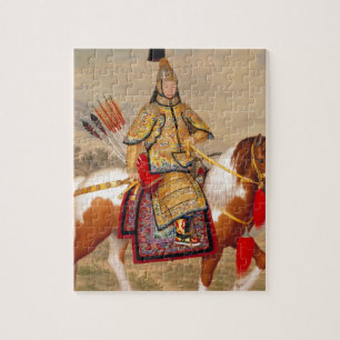 China's Qianlong Emperor 乾隆帝 in Ceremonial Armour Jigsaw Puzzle