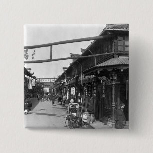 Chinatown in Shanghai, late 19th century 15 Cm Square Badge