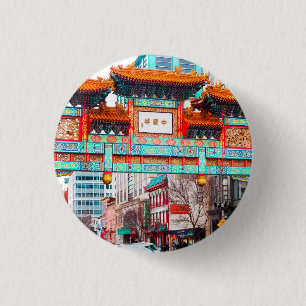 Chinatown in Washington DC. USA 3 Cm Round Badge