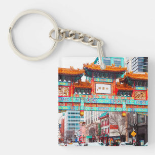 Chinatown in Washington DC.  USA Key Ring