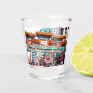 Chinatown in Washington DC. USA Shot Glass