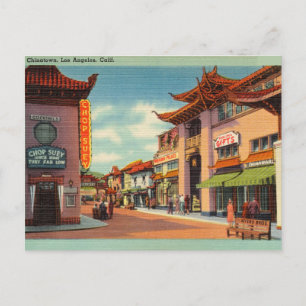 Chinatown, Los Angeles, California Vintage Postcard