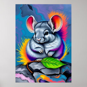 Chinchilla Art Poster