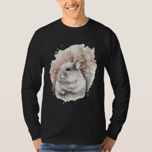 Chinchilla Cherry Blossom Japanese Sakura Watercol T-Shirt