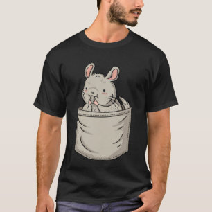 Chinchilla Chest Pocket Long Tail Chinchilla T-Shirt