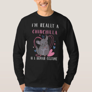 Chinchilla Cute Chinchilla In Human Costume Bushy  T-Shirt