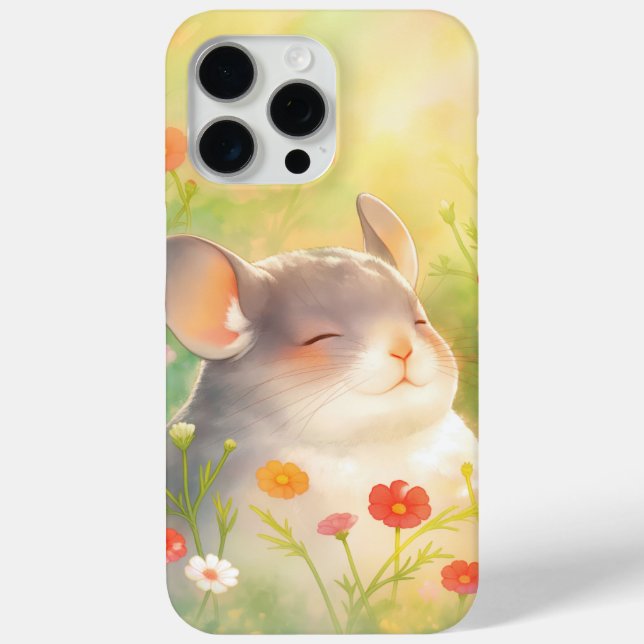 Chinchilla Floral Oasis Case-Mate iPhone Case (Back)