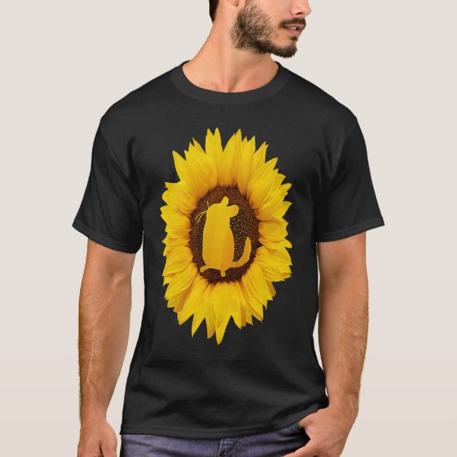 Chinchilla  For Women Men Rodent Animal Sunflower T-Shirt (Front)