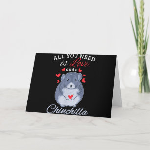 Chinchilla Gift Funny Cute Pet Animal Lover Owner Card