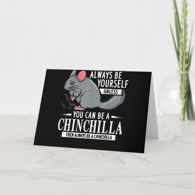 Chinchilla Gift Funny Cute Pet Card (Front)