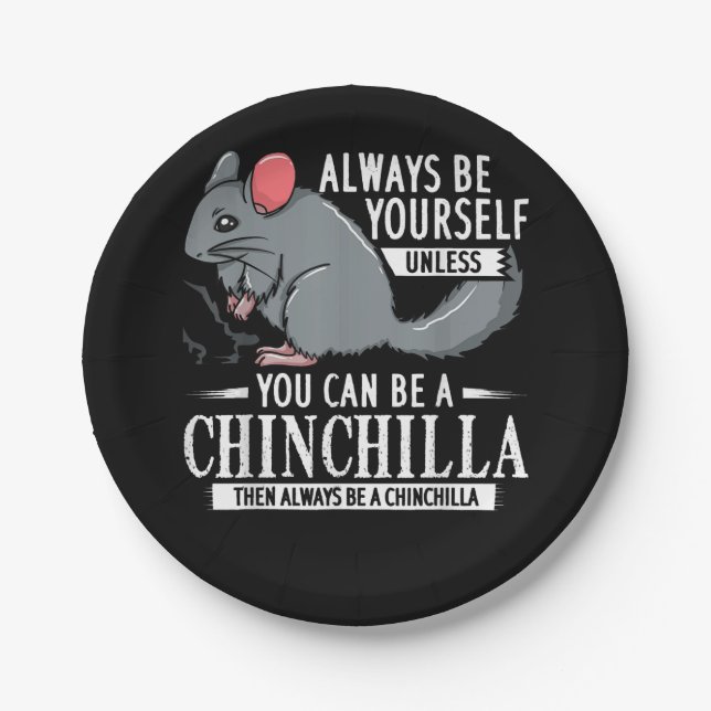 Chinchilla Gift Funny Cute Pet Paper Plate (Front)