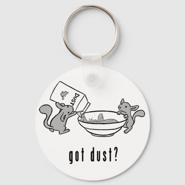Chinchilla got dust keychain (Front)