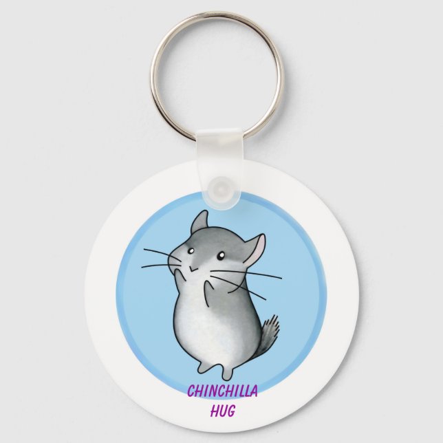 Chinchilla hug key ring (Front)