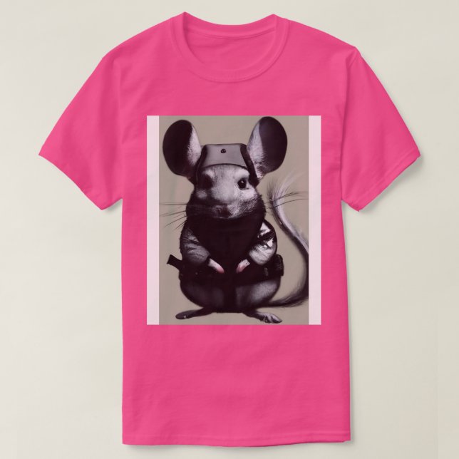 Chinchilla in a ninja costume 1 T-Shirt (Design Front)