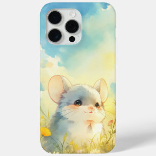 Chinchilla Joyful Glimpse of Wildflowers iPhone 15 Pro Max Case