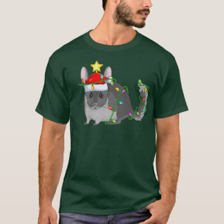 Chinchilla Lighting Xmas Tree Matching Chinchilla  T-Shirt