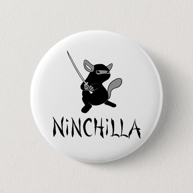 Chinchilla Ninchilla Button (Front)