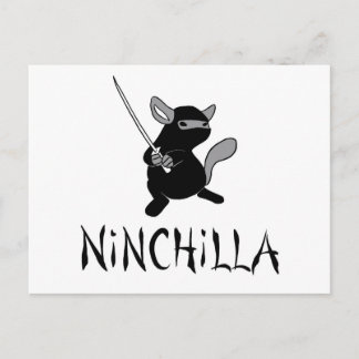 Chinchilla Ninja Postcard