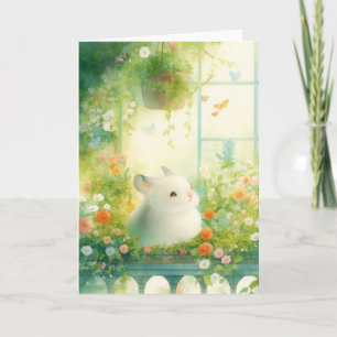 Chinchilla Peaceful Garden Retreat Card