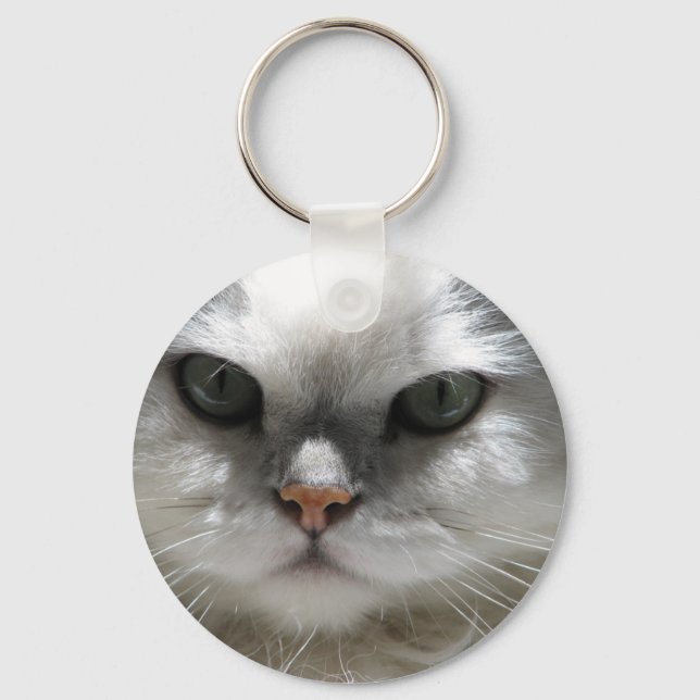 Chinchilla Persian Cat Key Ring (Front)