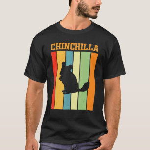 Chinchilla Shadow Silhouette In Retro Colours T-Shirt