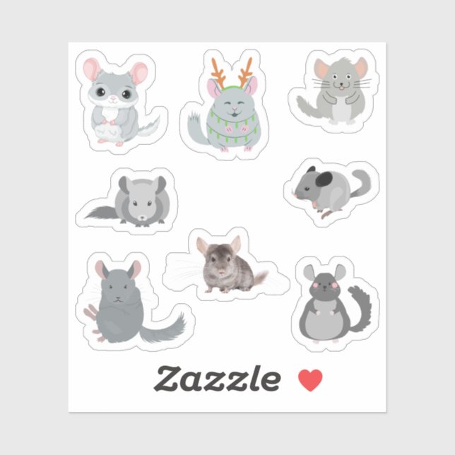 Chinchilla Stickers (Sheet)