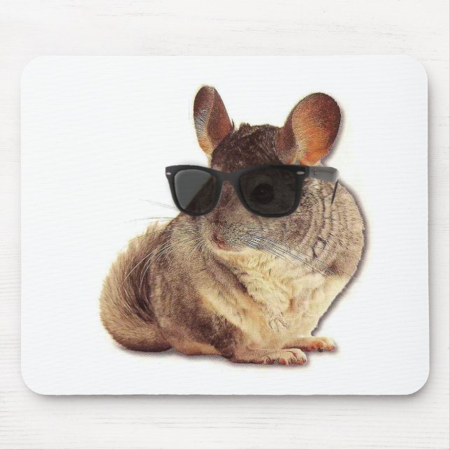 Chinchilla Sunglasses Mouse Pad (Front)
