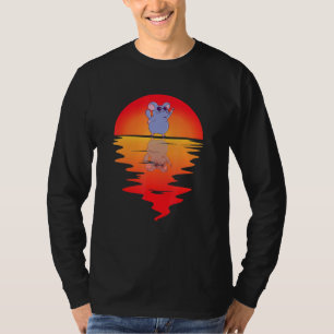 Chinchilla Sunset Vintage Retro Dancing Chinchilla T-Shirt
