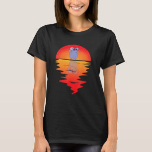 Chinchilla Sunset Vintage Retro Dancing Chinchilla T-Shirt