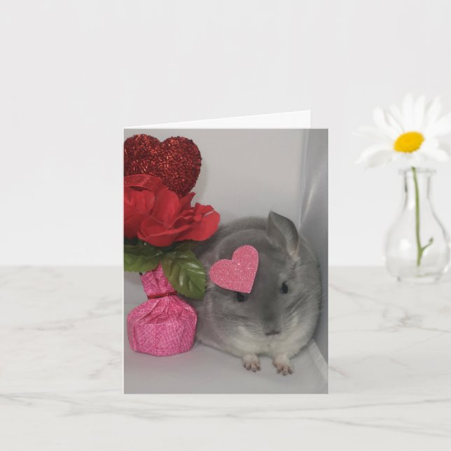 Chinchilla Valentine’s Day card (Small Plant)