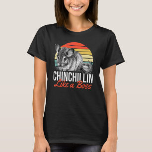 Chinchillin Like A Boss Chinchilla Retro T-Shirt