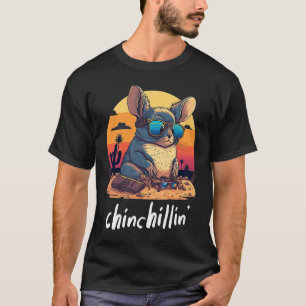 Chinchillin' Retro Groovy Chinchilla 1 T-Shirt