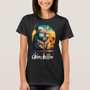 Chinchillin'  Retro Groovy Chinchilla   1 T-Shirt