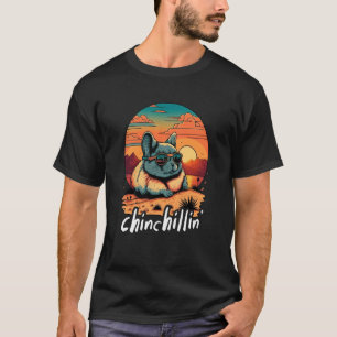 Chinchillin' Retro Groovy Chinchilla 1 T-Shirt
