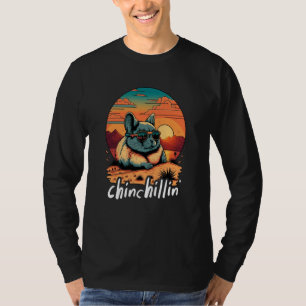 Chinchillin' Retro Groovy Chinchilla  1 T-Shirt