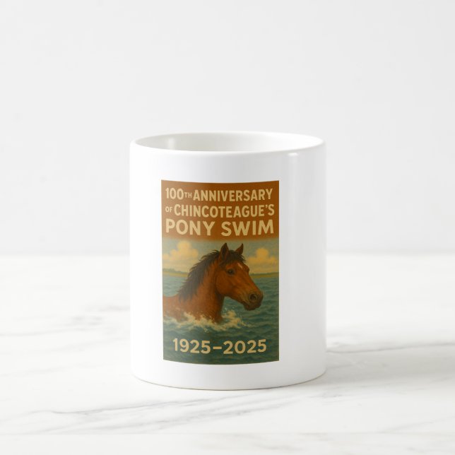 Chincoteague Island 100th Anniversary Ponyswim mug (Center)