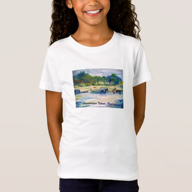 Chincoteague Island Horse Painting T-Shirt (Front)