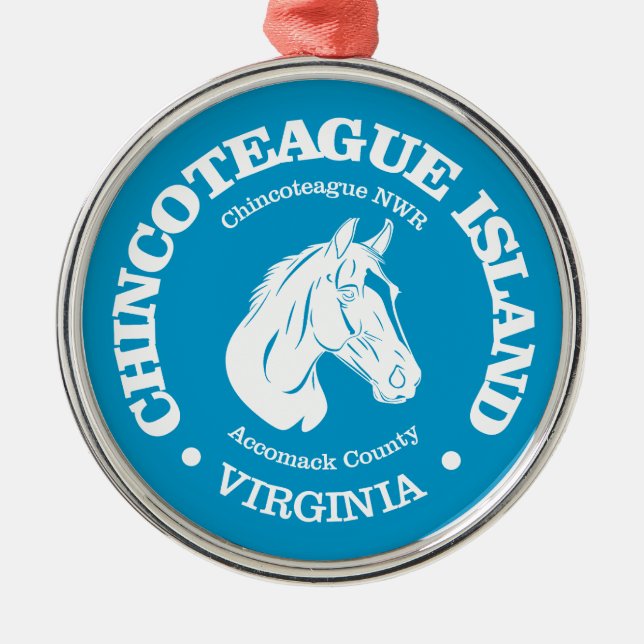 Chincoteague Island (pony) Metal Tree Decoration (Front)