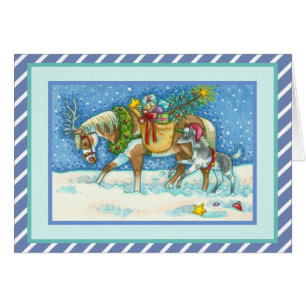 CHINCOTEAGUE PONIES CHRISTMAS GREETING CARD Verse