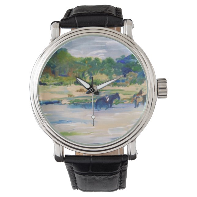 Chincoteague Ponies Painting Watch (Front)