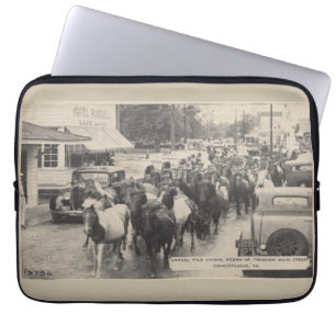 Chincoteague Pony Vintage 1941 Postcard Laptop Sleeve
