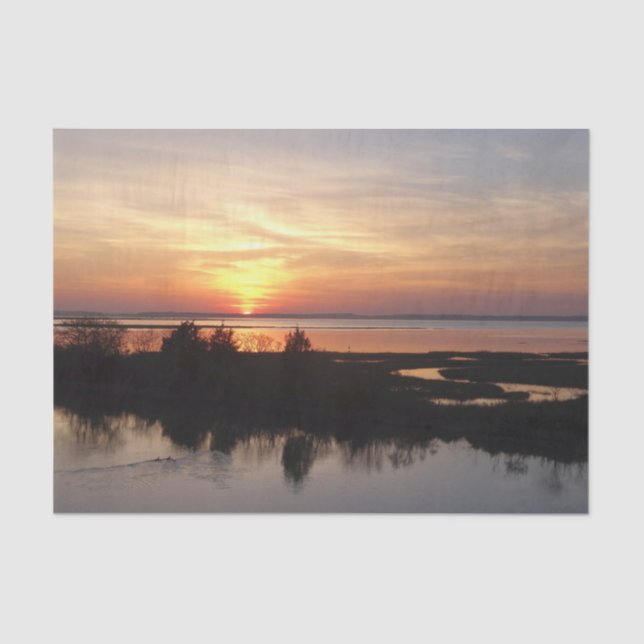 Chincoteague Sunset II Virginia Landscape Tissue Paper (Front)