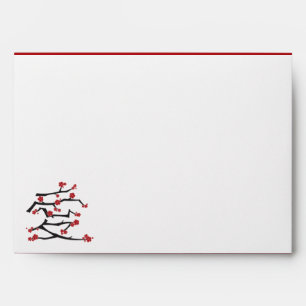 Chinese Ai Love Cherry Blossoms Red Sakura Wedding Envelope