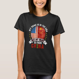 Chinese American Patriot Heart is from China Flag T-Shirt