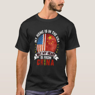 Chinese American Patriot Heart is from China Flag T-Shirt
