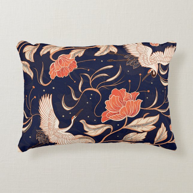 Chinese ancient style beautiful petals decorative cushion (Front)