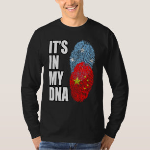 Chinese And Micronesian Mix DNA Heritage Flag T-Shirt