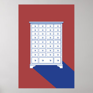 Chinese Apothecary Cabinet Print